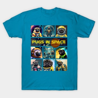 Pugs in Space- version 2 T-Shirt